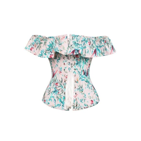 Corset story size 4 US Birds of paradise cold shoulder corset top - NWT - Picture 1 of 16